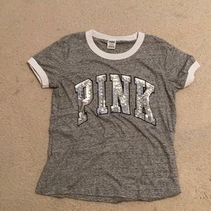 Grey PINK tee shirt